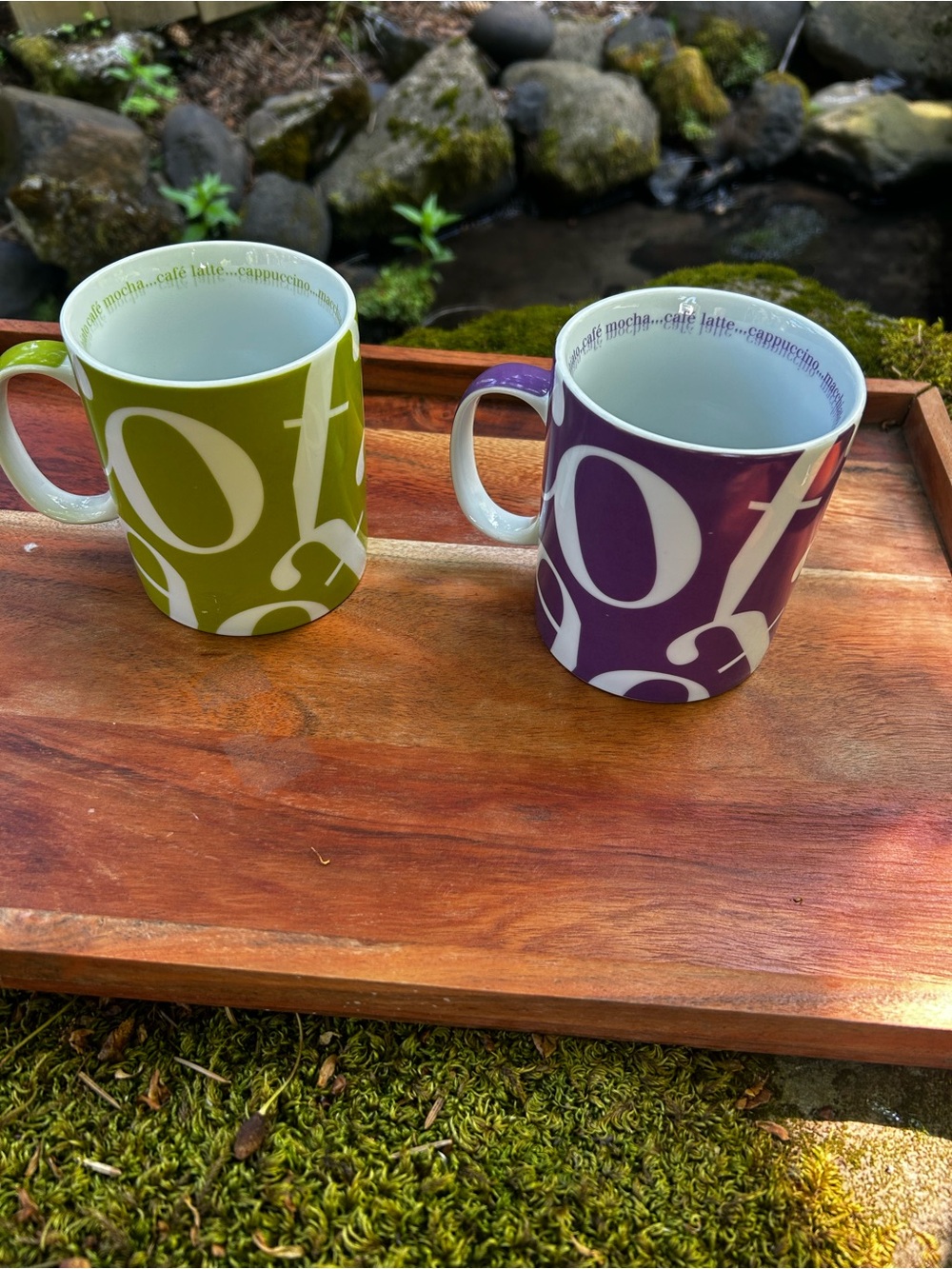 Konitz Script Collage Mugs (set of 2)